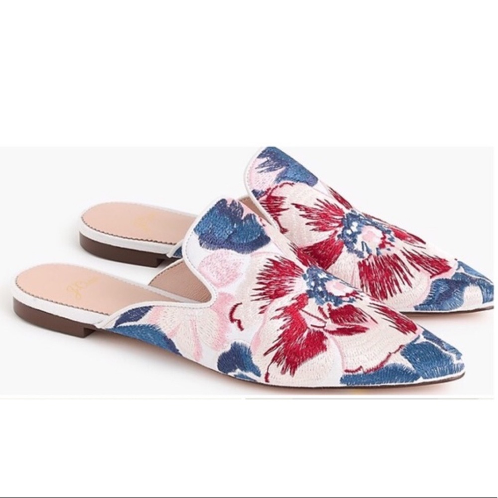 J.Crew Ingalls Marina Pointed Toe Slide Mule